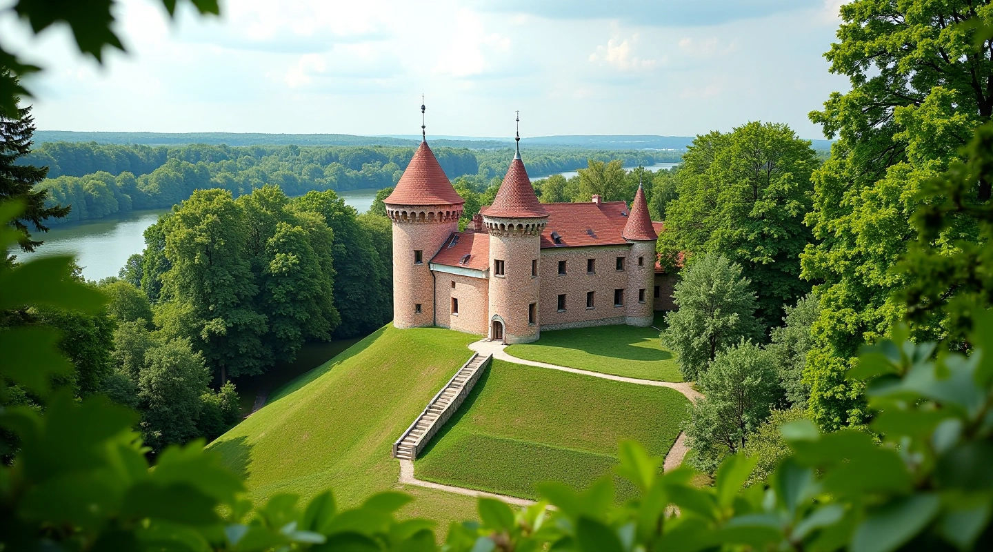 gptinvestigationsų pilis ir jos apylinkės vasarą